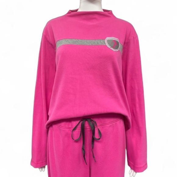 PINK Victoria’s Secret Vintage Y2K Team VS Lounge Set Top Wide Leg Pants Size XL - Picture 3 of 13